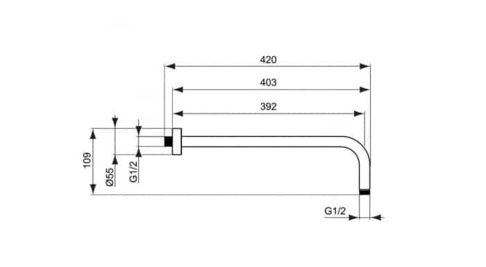 SET DUS TERMOSTAT CERATHERM 100 PROMO( A4888AA -Baterie incastrata termostatat cu doua iesiri , A1000NU - Easy-Box corp incastrat, B9448AA - conector dus, B0383MY - dus fix IdealRain Luxe, ultra slim, 20 cm, otel inox,  B9445AA - brat dus 40 cm pt fixare 